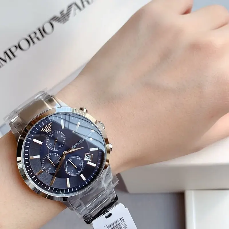 Emporio Armani Renato Chronograph Blue Men's Watch- AR11164